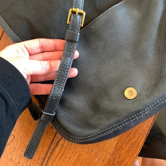 Fossil Black Leather Crossbody - 10” by 6” - Picture 4 of 4